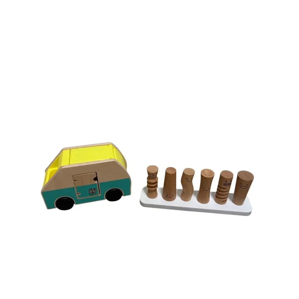 Lovevery Wooden Emotion Peg Dolls and Free Spirit Wooden Camper Van